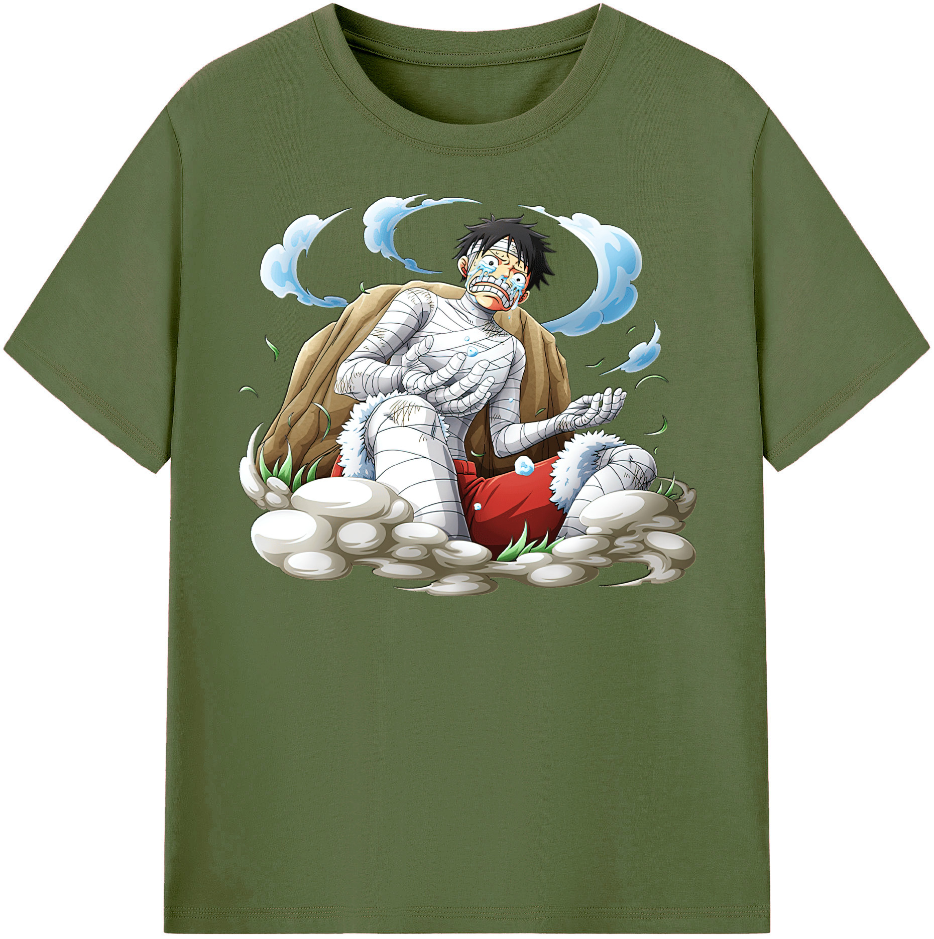 ワンピース モンキー・D・ルフィ ONE PIECE Monkey D. Luffy 綿100％半袖Tシャツ（フロントプリント）